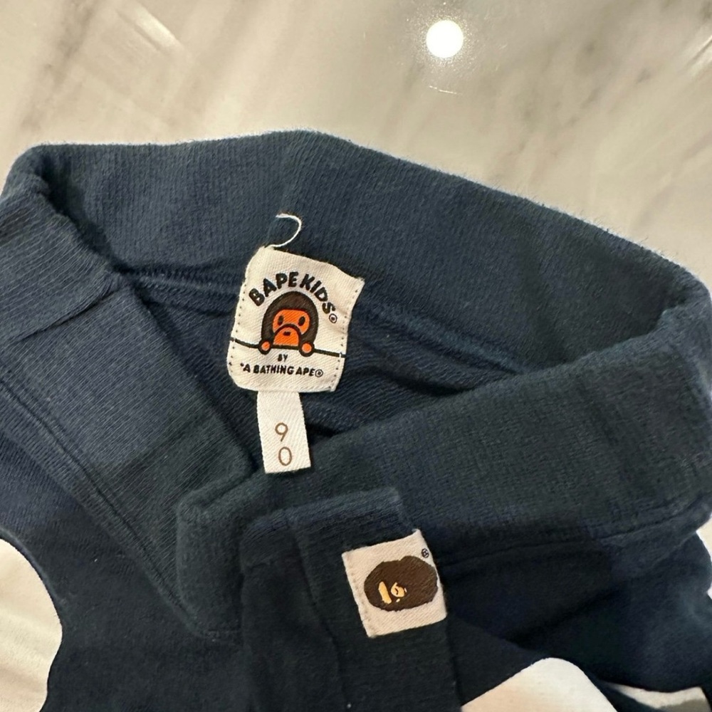 Bape Kids Colorful Graphic Tee and Navy Shorts Set - Picture 7 of 10